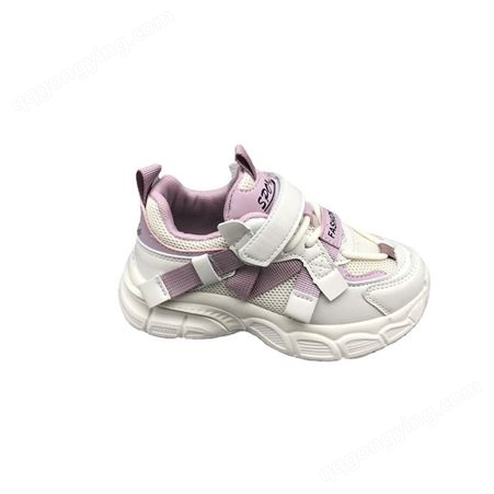 儿童运动鞋男童鞋子2023春季新款韩版真皮女童老爹鞋透气网鞋童鞋